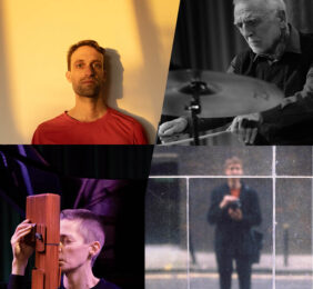 © ol: David Grundy by Yen Duong or: Eddie Prevost by hajdukino ul: TeresaHackel by hajdukino ur: Stewart Morgan Hajdukiewicz portrait