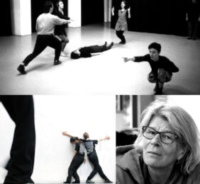 Szenen aus Tant-Performances und Kursleiterin Hanne Seitz